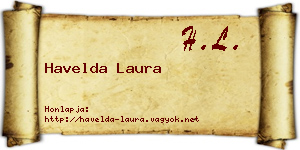 Havelda Laura névjegykártya